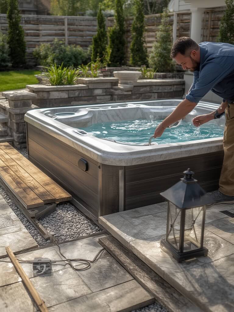 Outdoor jacuzzi ideas illustration 2