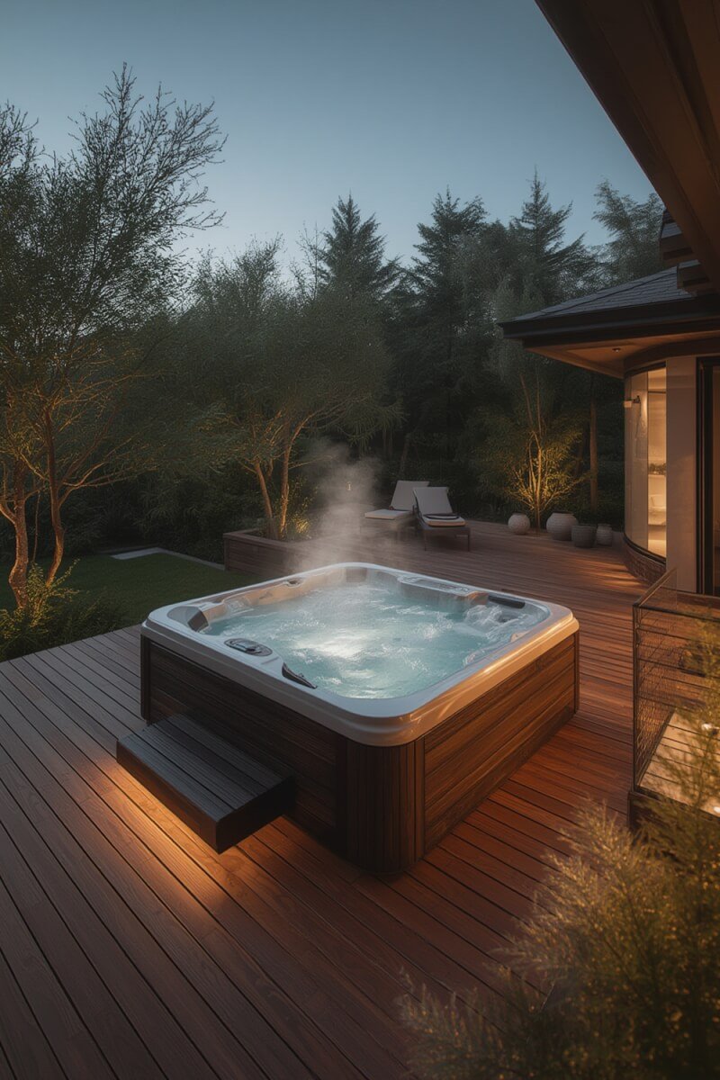 Outdoor jacuzzi illustration 1
