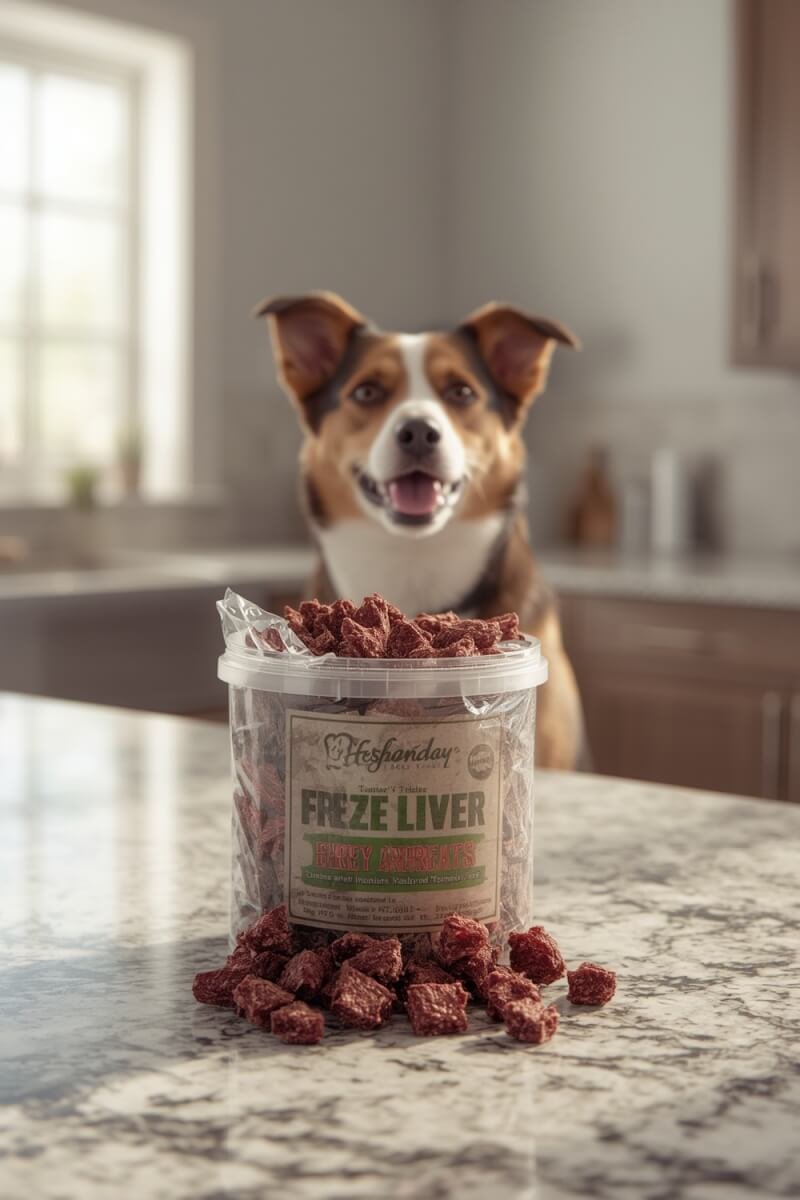 beef liver treats for dogs in resealable tub