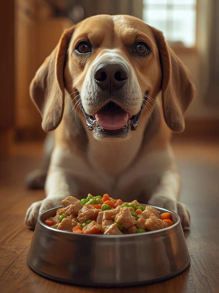 chicken dog food with garden vegetables for senior dogs