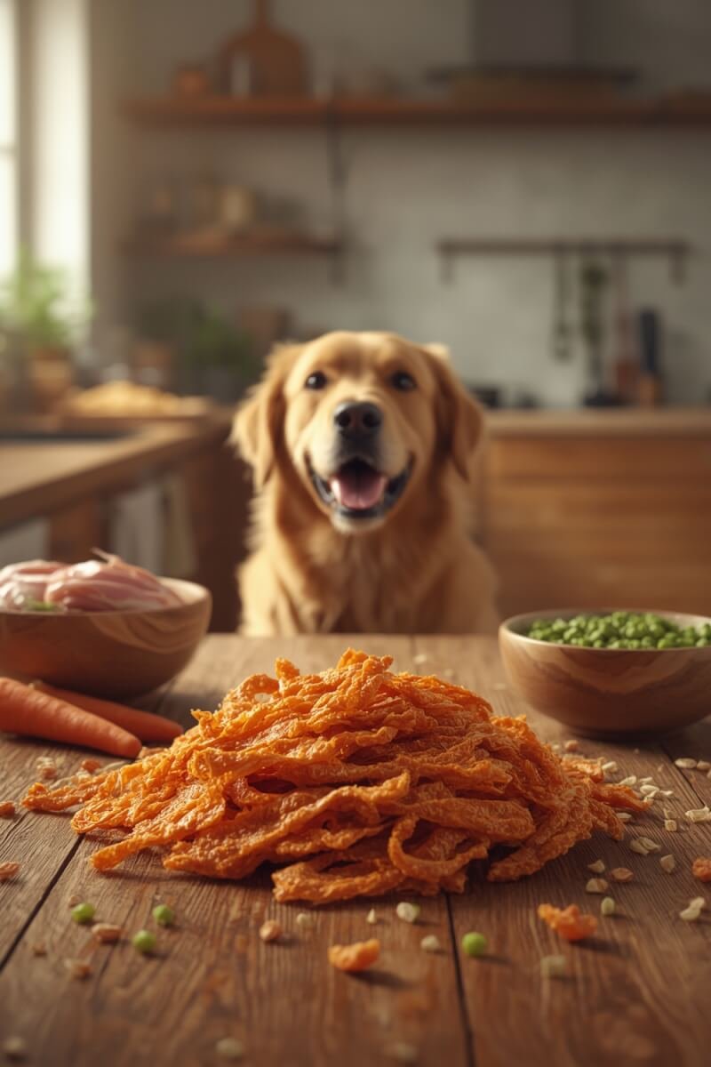 chicken jerky blue buffalo nudge cut in half