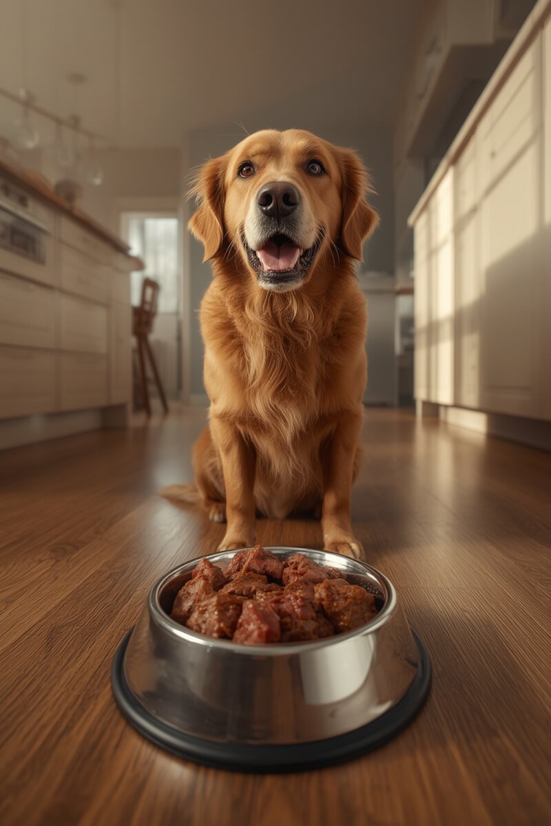dog food in easy peel trays