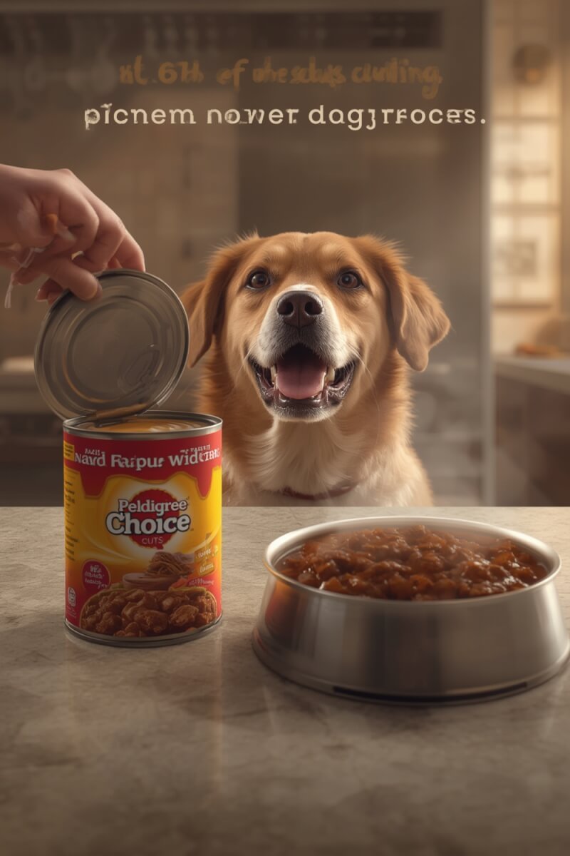 dog food in can with rich beef country stew - pedigree soft wet canned
