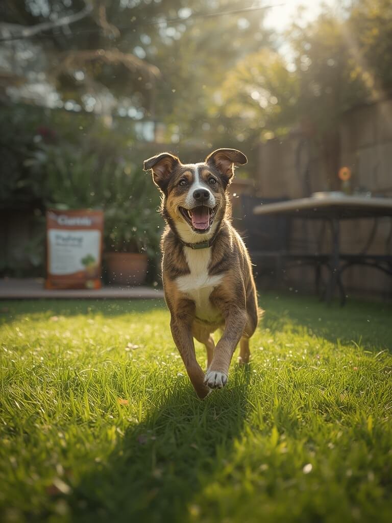 Healthy dog enjoying Science Diet after successful weight loss