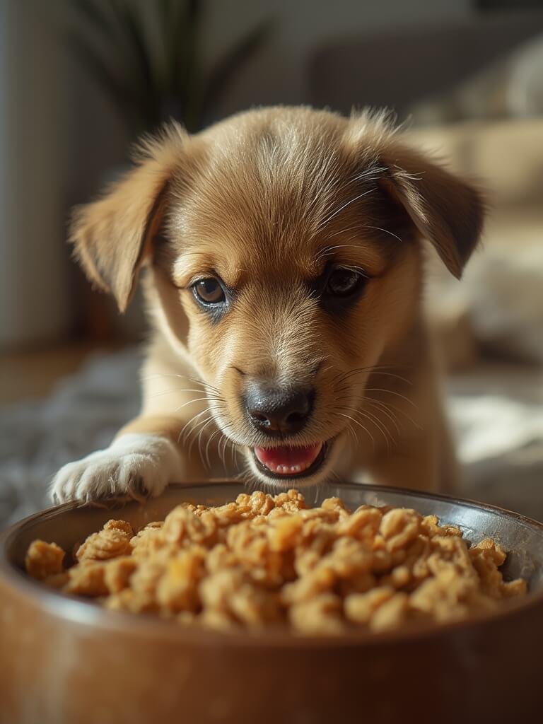high protein shredded blend puppy food