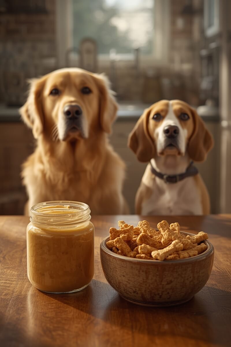 peanut butter in Milk-Bone dog biscuits