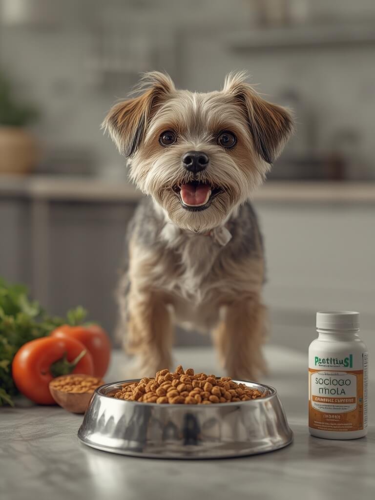 small breed senior dogs enjoying chicken and brown rice formula