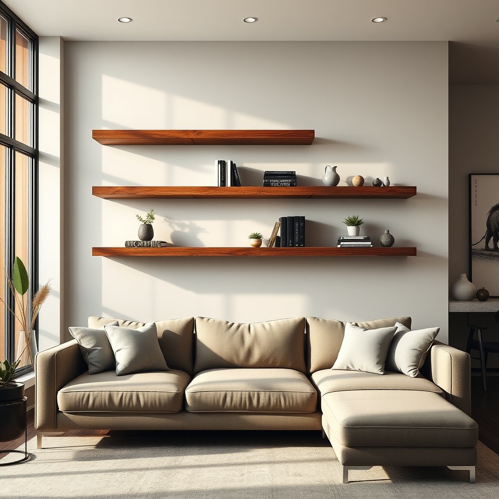 floating shelves product view