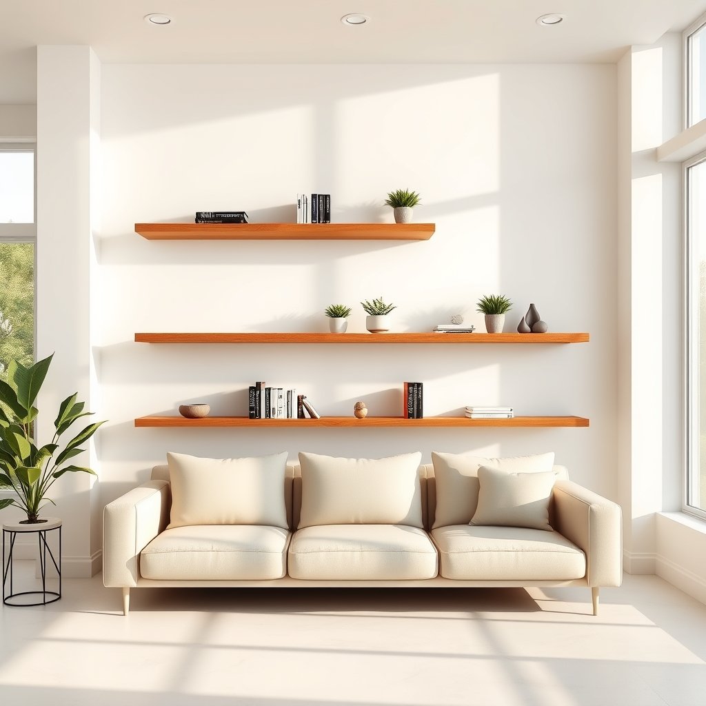 floating shelves product view
